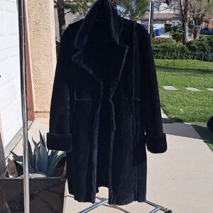 Luxurious Black Teddy Jacket for Women